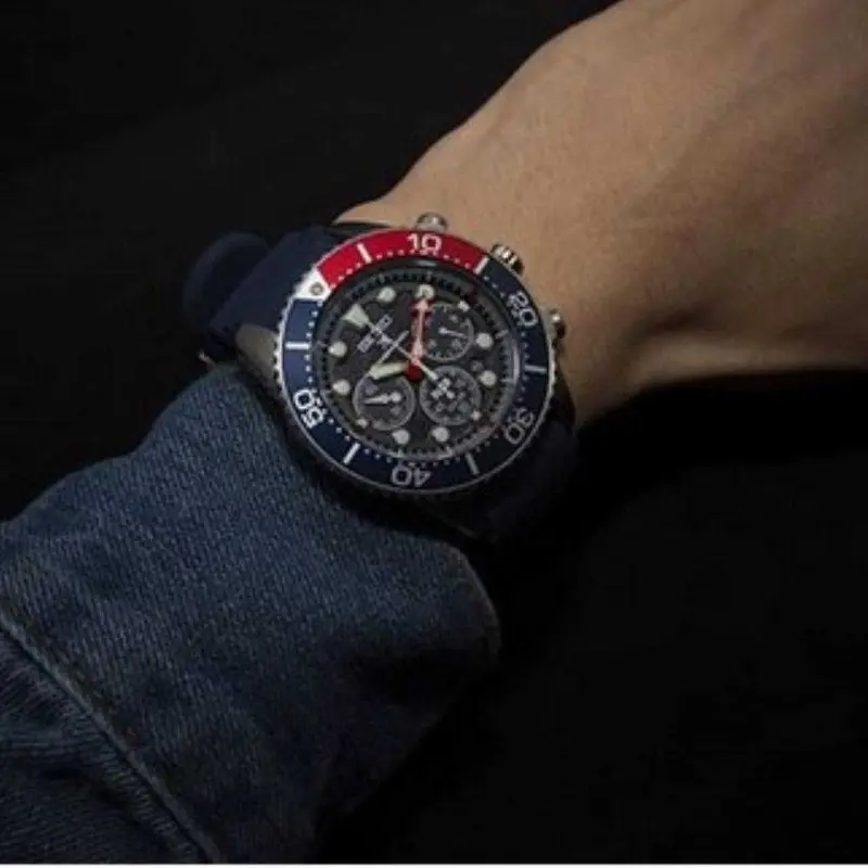 Seiko Prospex Ssc663p1 Solar Chronograph Men's Blue Rubber Strap Watch 2