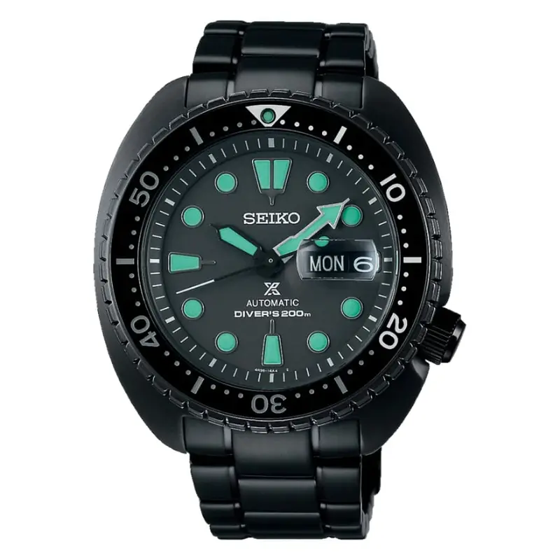 Seiko Prospex Turtle Black Stainless Steel Strap Men Watch Srpk43k1 1