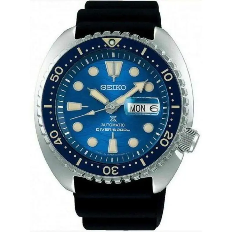 Seiko Prospex Turtle Srpe07j1 Diver Black Silicone Men's Watch 1
