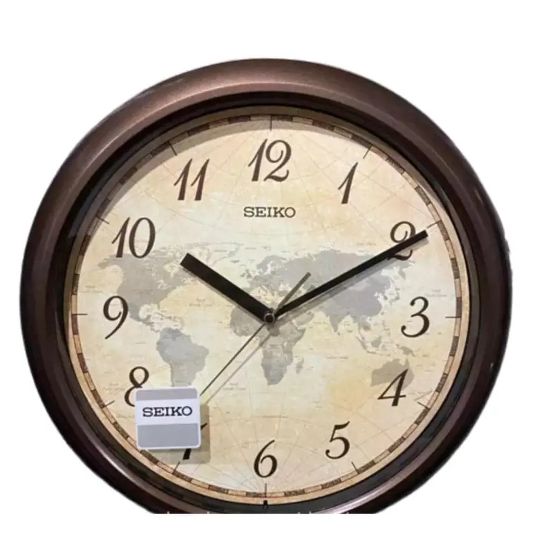 Seiko Qha006zl Brown Round Wall Clock 1