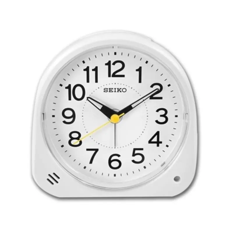 Seiko Qhe188w White Dial Alarm Clock 1