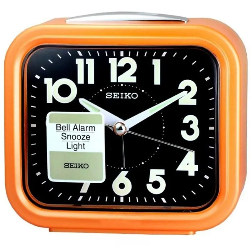 Seiko Qhk023e Beep Orange Alarm Clock 1