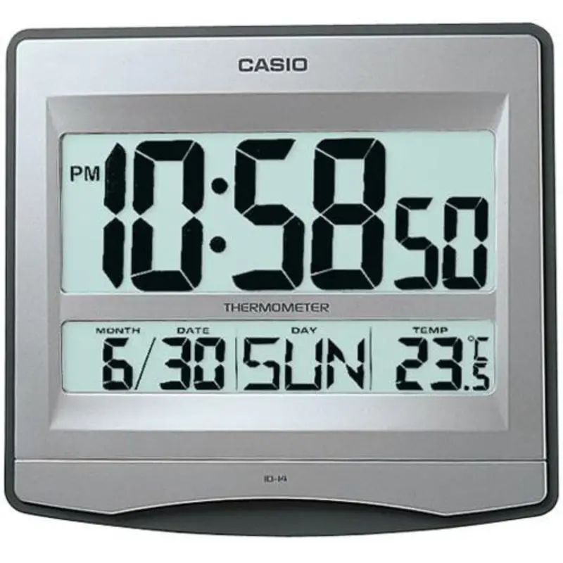 Seiko Qhl088wn Lcd Digital Alarm Clock Wall Clock 1