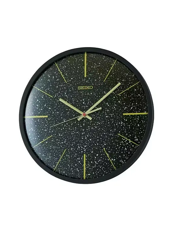 Seiko Quiet Sweep Movement Black Dial Wall Clock Qxa828k 1