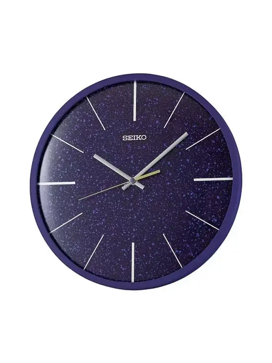 Seiko Quiet Sweep Movement Blue Dial Wall Clock Qxa828a 1