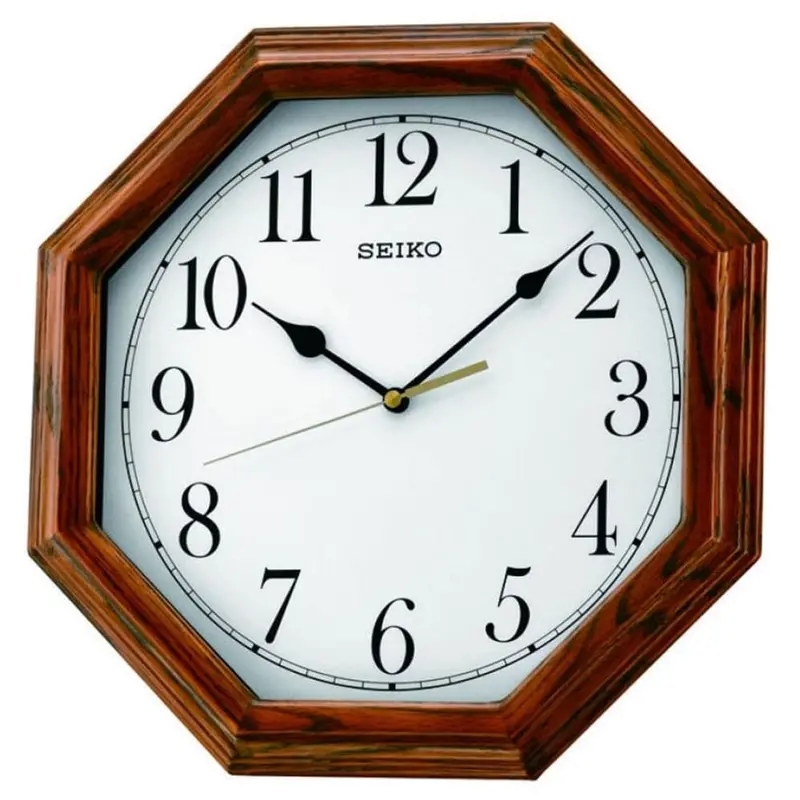 Seiko Qxa529bn Wooden Wall Clock 1