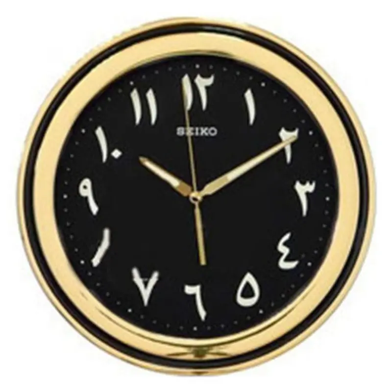 Seiko Qxa578t Round Black Dial Wall Clock 1