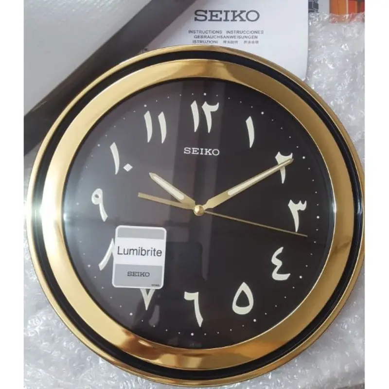 Seiko Qxa578t Round Black Dial Wall Clock 2