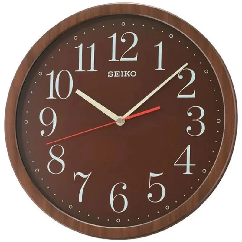 Seiko Qxa737z Brown Wall Clock 1