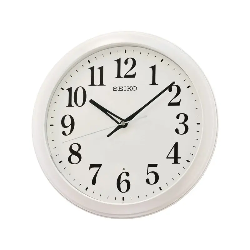 Seiko Qxa776w Round White Wall Clock 1