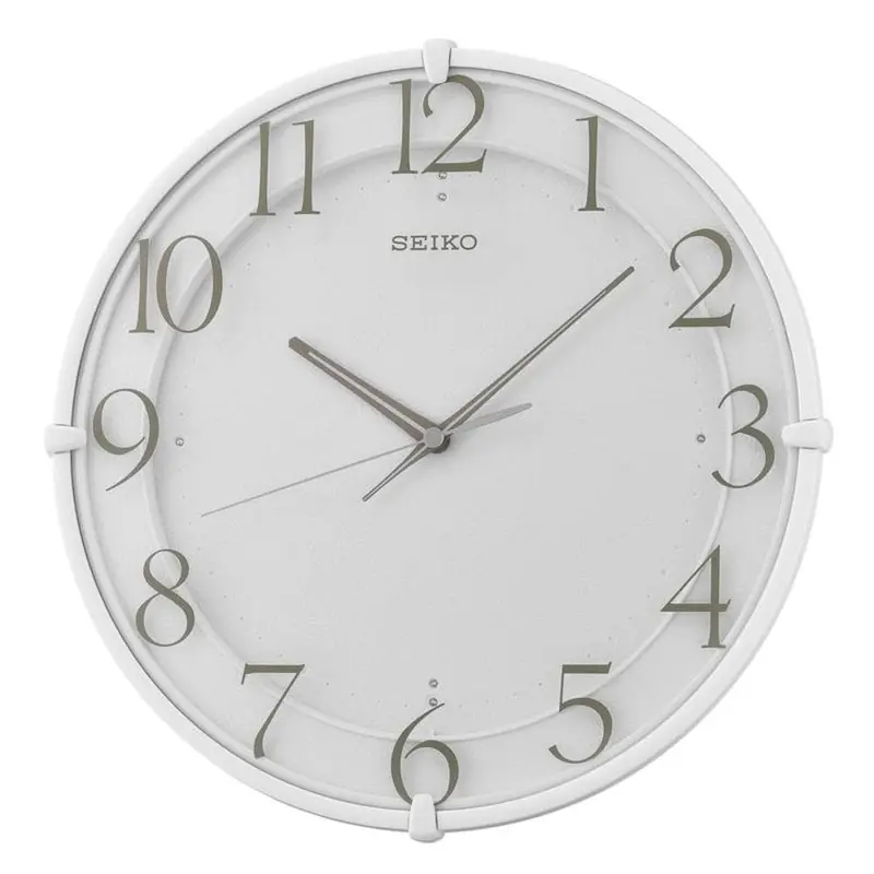 Seiko Qxa778wr Sliding Hand Silent Stone Grain Wall Clock 1