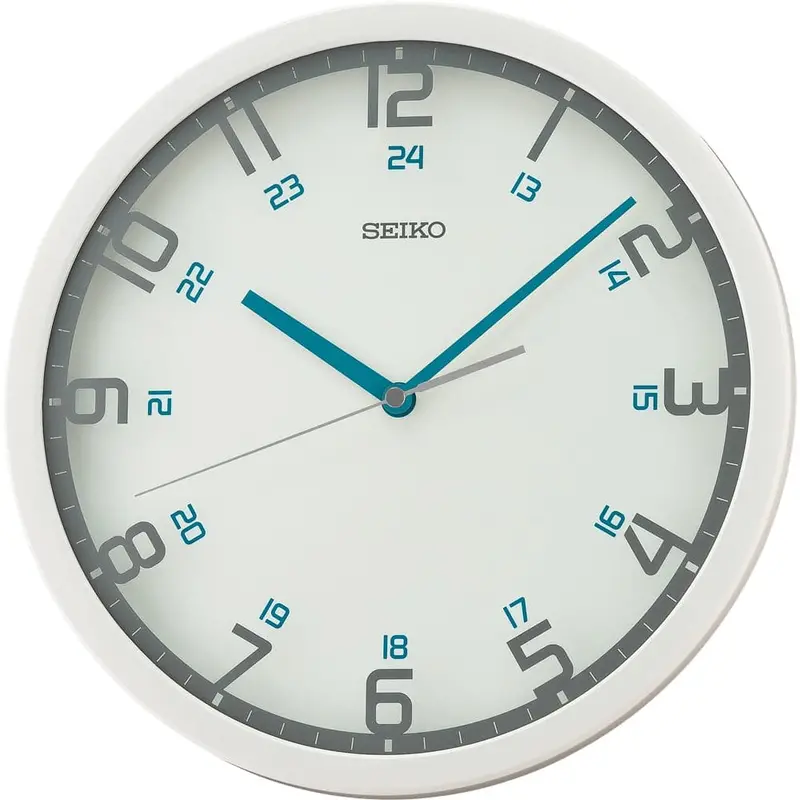 Seiko Qxa789wr White Dial Round Wall Clock 1
