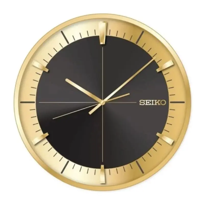 Seiko Qxa840g Quiet Sweep Movement Gold Wall Clock 1
