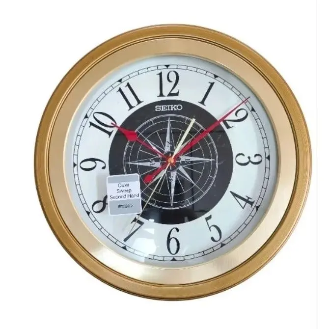 Seiko Qxa844g Quiet Sweep Analog Gold Clock 1