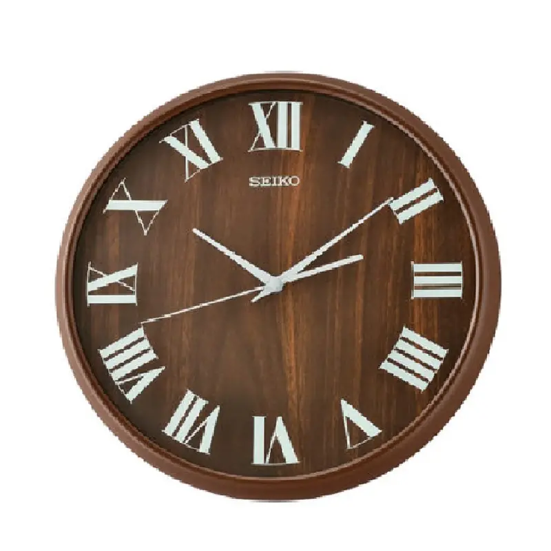 Seiko Shinrin Round Wall Clock Brown Qxa810z 1