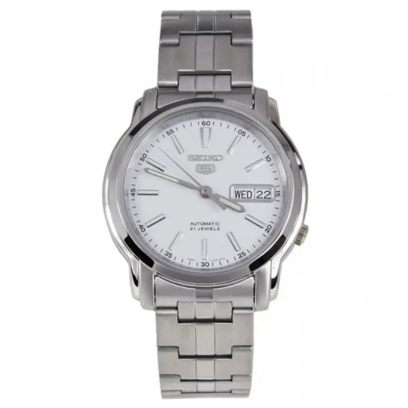 Seiko Snkl75k1 Automatic White Dial Stainless Steel Men's Watch 1