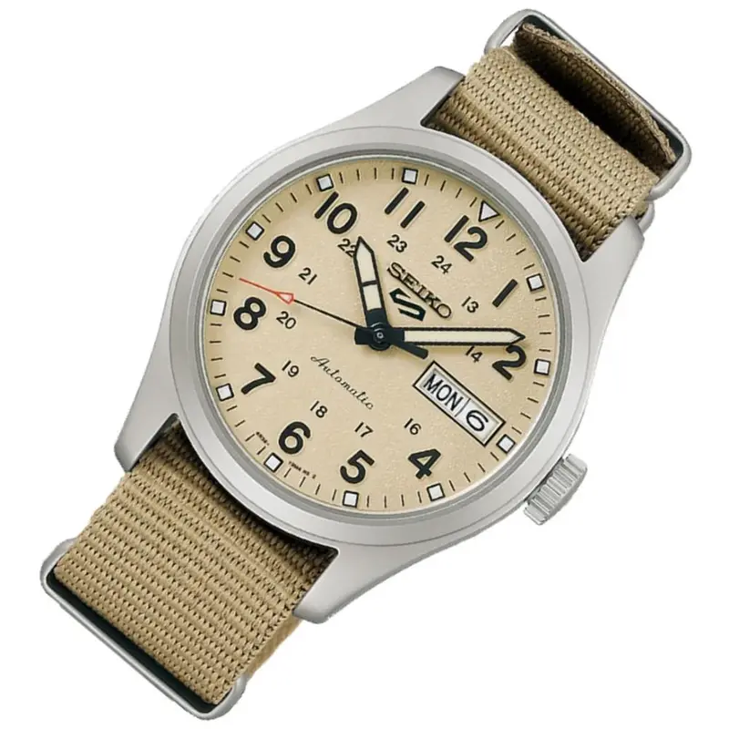 Seiko Sports Desert Kit Midfield Sports Brown Nylon Strap Men's Watch Srpj83k1p 2