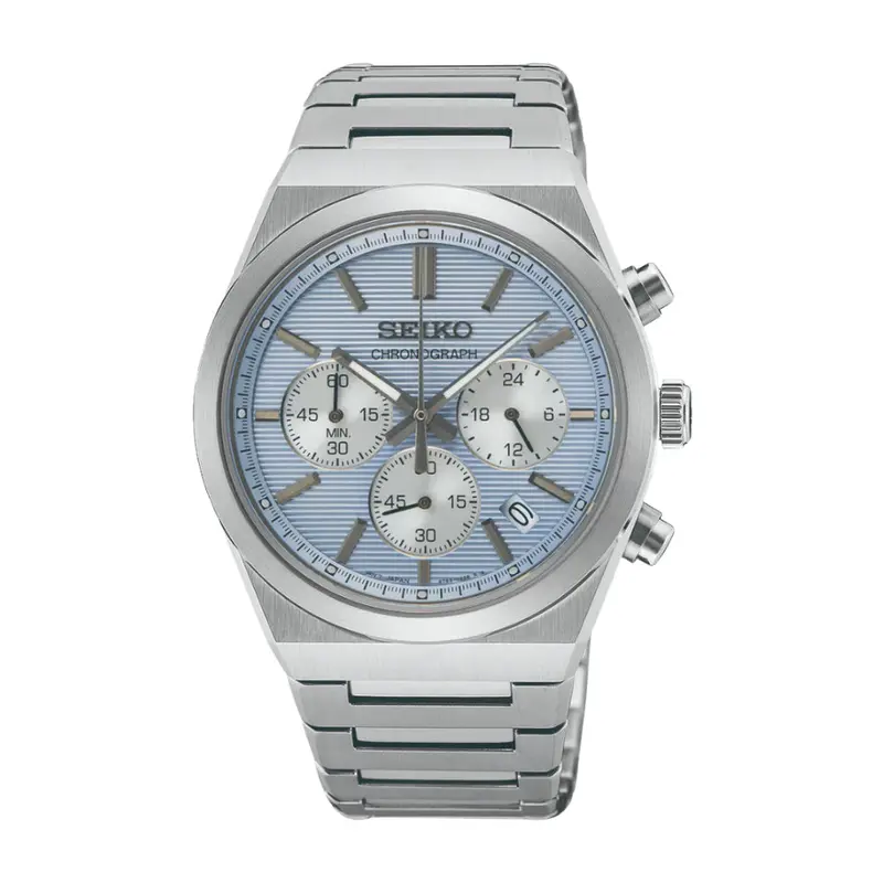 Seiko Sports Silver Stainless Steel Strap Men's Watch - Chronograph | Ssb459p1 1