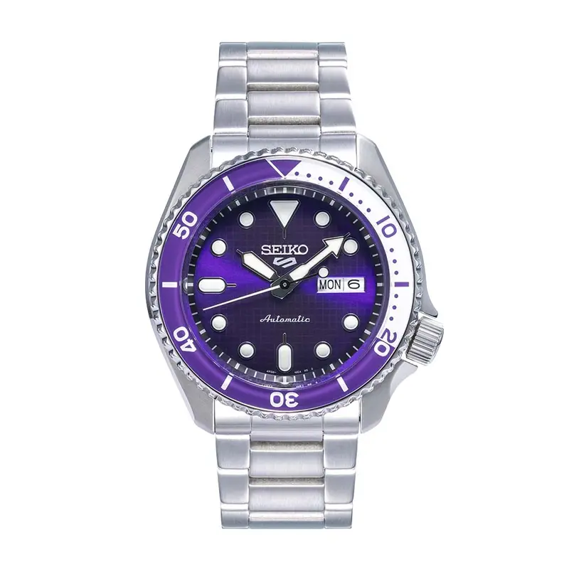 Seiko Sports Skx Purple Dial Men's Watch - Day-Date Display | Srpm11k1 1