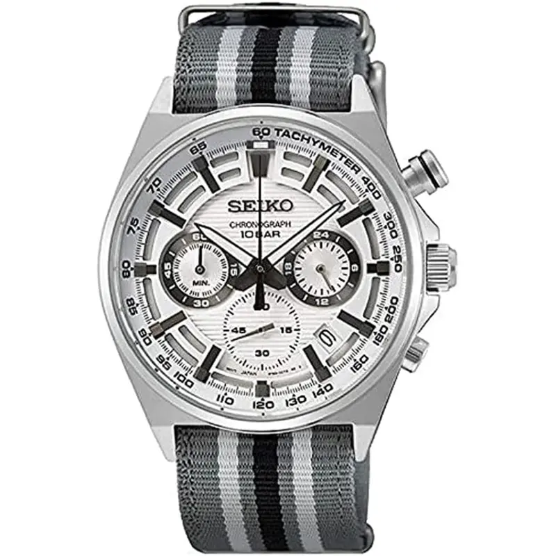 Seiko Ssb401p1 Silver Stainless Steel Mens Watch 1