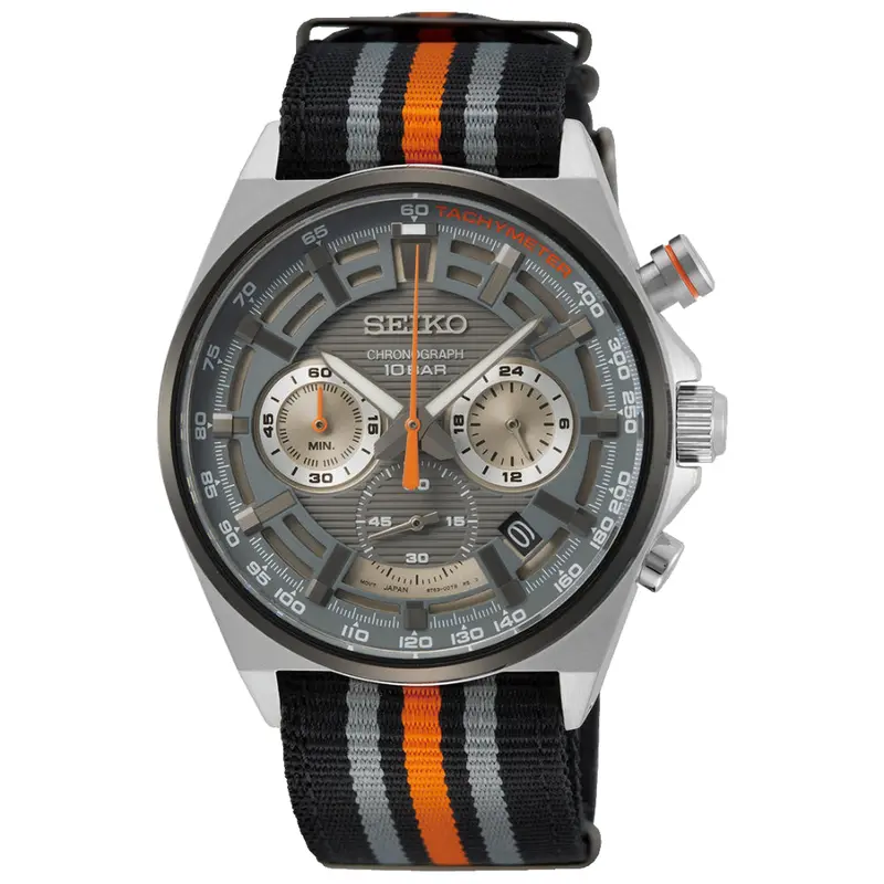 Seiko Ssb403p1 Black Nylon Wtrap Mens Watch 1
