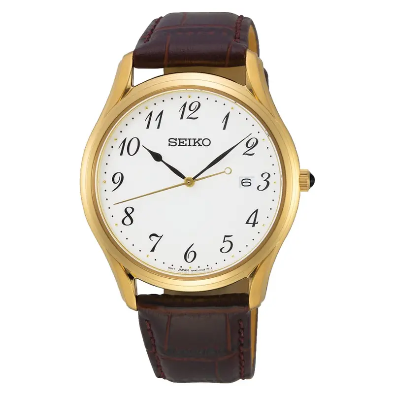 Seiko Sur306p1p Brown Leather Men's Watch 1