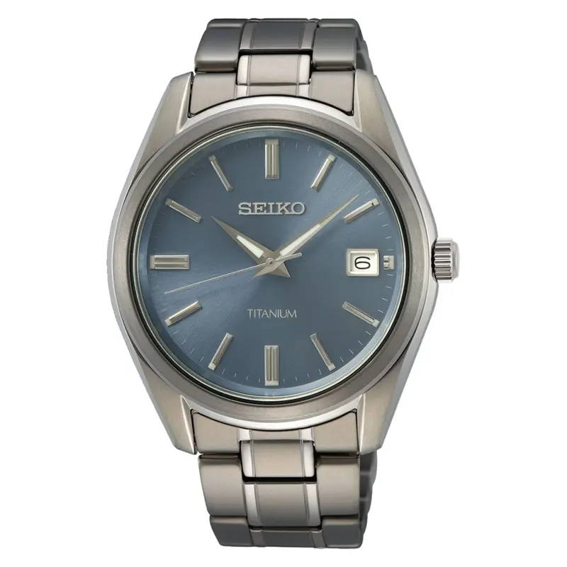 Seiko Sur371p1 Titanium Blue Dial Men's Watch 1