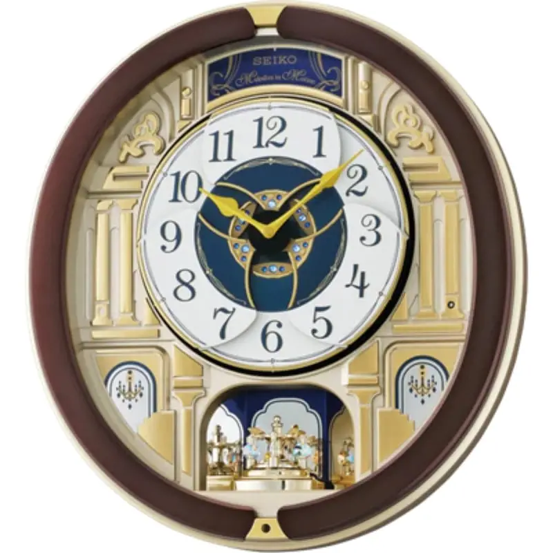 Seiko Swarovski Crystals Melodies In Motion Wall Clock Qxm356bt 1