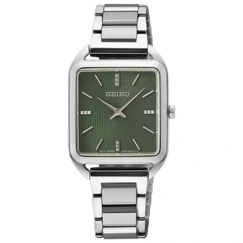 Seiko Swr075p1 Quartz Analog Green Dial Stainless Steel Women's Watch 1