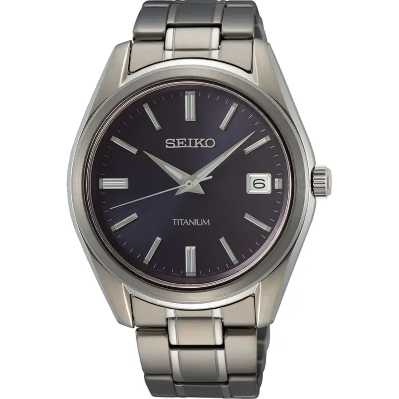 Seiko Titanium Quartz Men's Watch Sur373p1 1