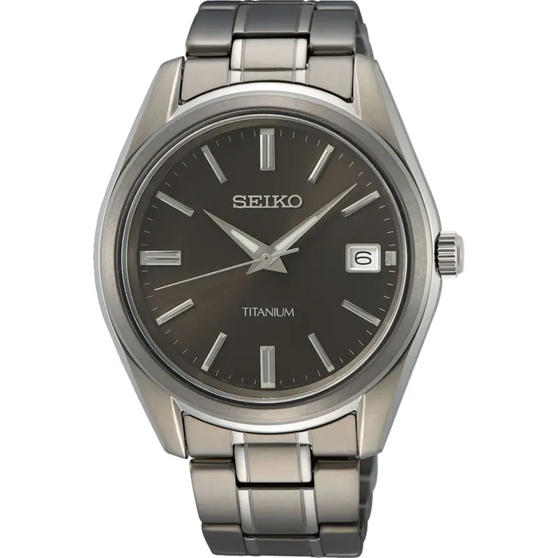 Seiko Titanium Quartz Men's Watch Sur375p1 1