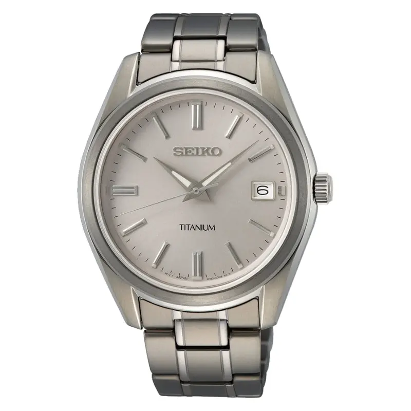 Seiko Titanium Sur369p1 White Dial Stainless Steel Men's Watch 1