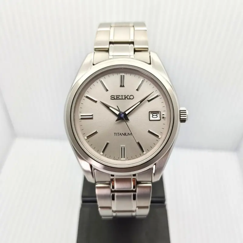Seiko Titanium Sur369p1 White Dial Stainless Steel Men's Watch 2