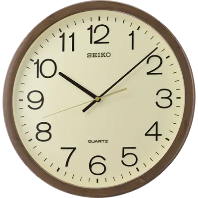 Seiko Wall Clock Brown Marble Qxa807b 1
