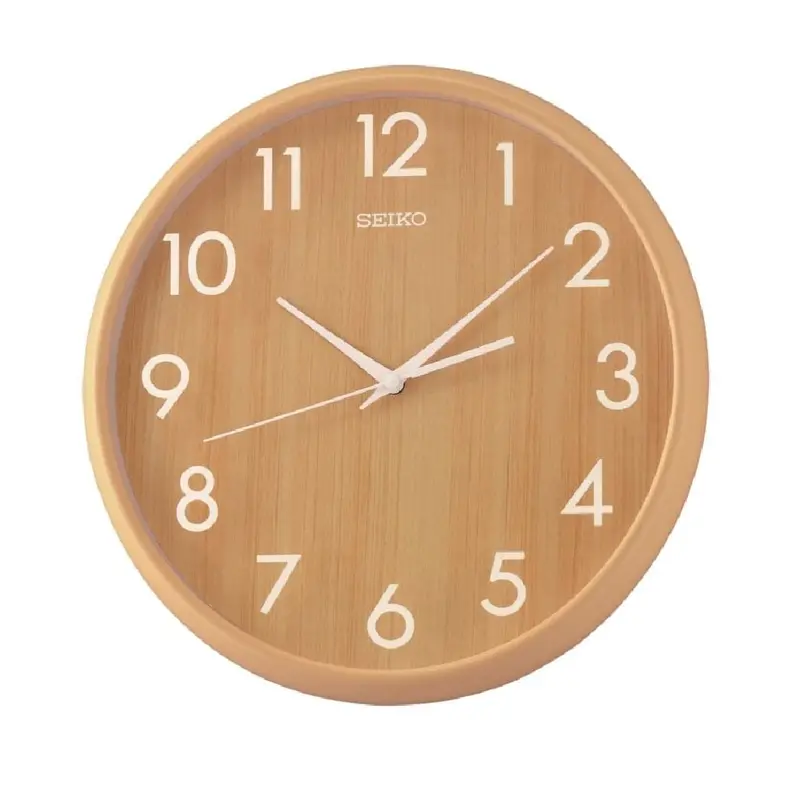 Seiko Wall Clock Natural Brown Qxa810y 1