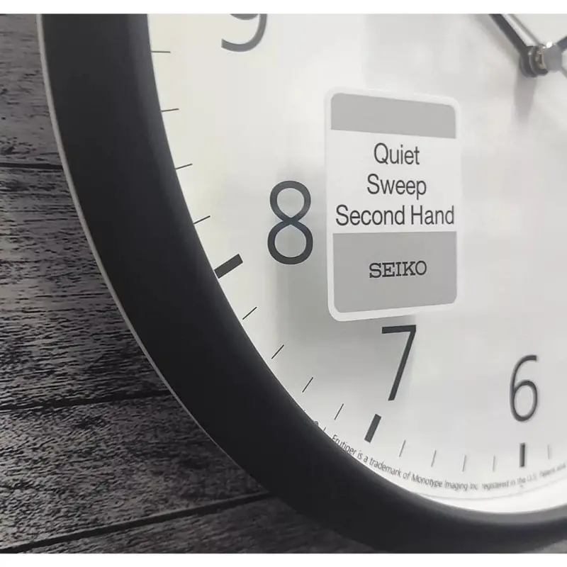 Seiko White Dial Black Round Case Wall Clock Qxa796k 2