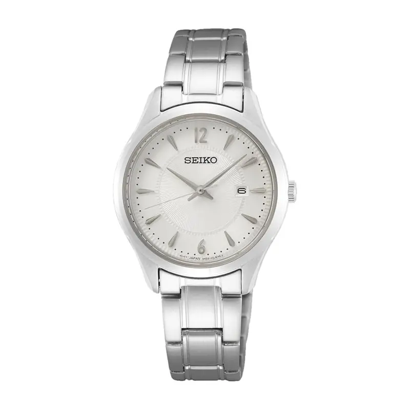 Seiko White Dial Dial Stainless Steel Women's Watch Sur423p1 1