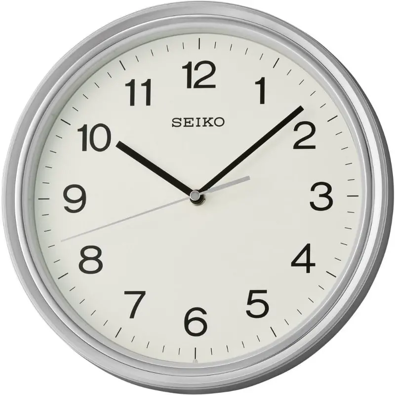 Seiko White Dial Round Wall Clock Qha008s 1