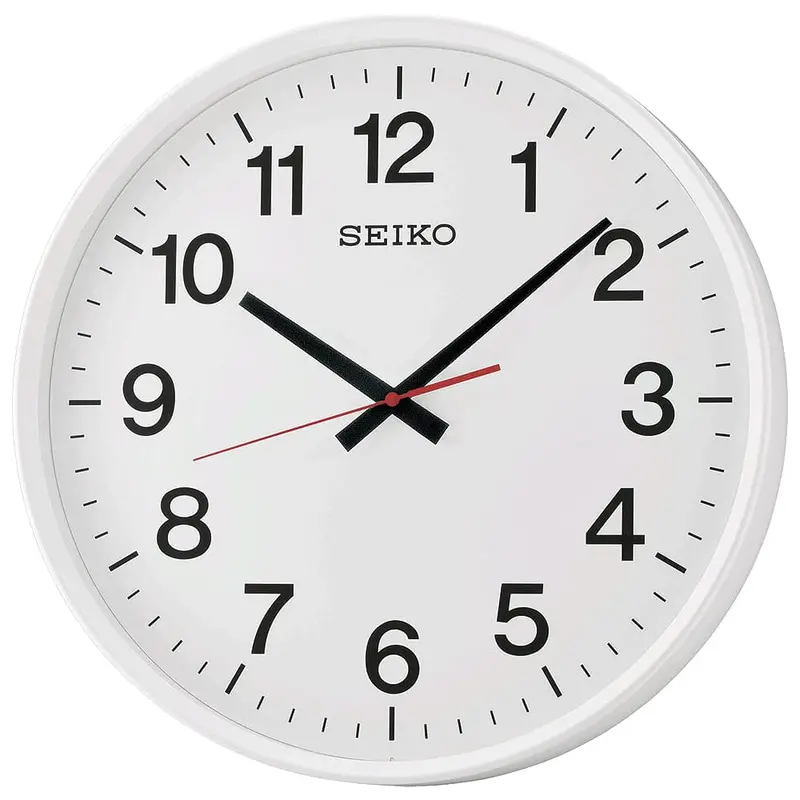 Seiko White Dial Round Wall Clock Qxa700w 1