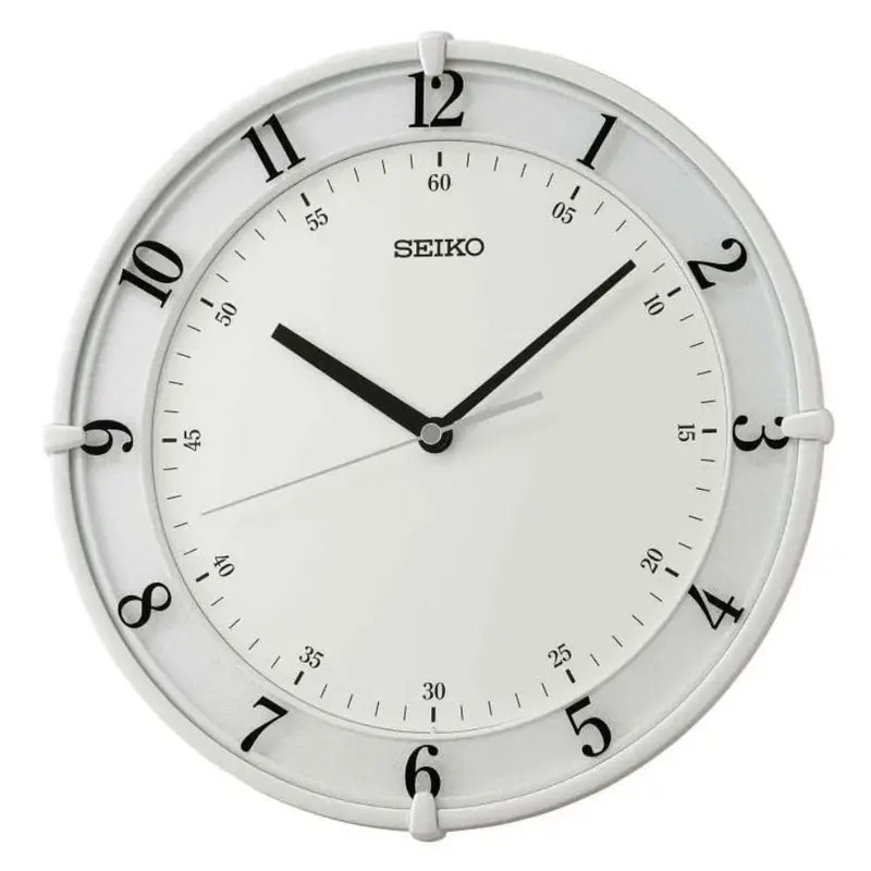 Seiko White Dial Round Wall Clock Qxa805w 1