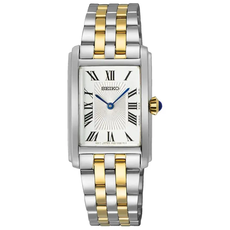 Seiko White Dial Two-Tone Stainless Steel Strap Women Watch Swr087p1 1