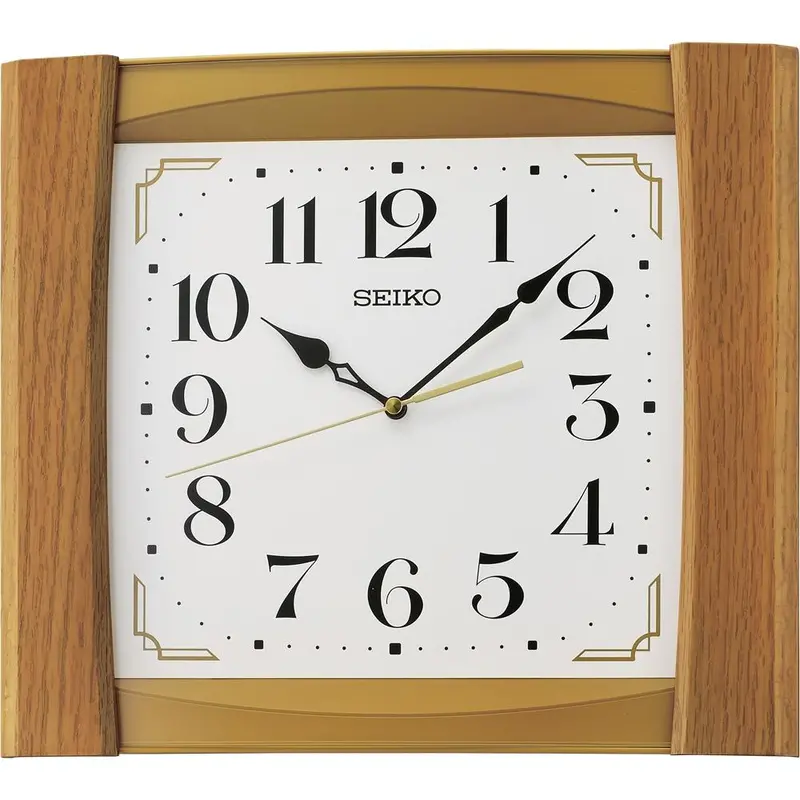 Seiko Wooden Case Wall Clock Qxa827b 1
