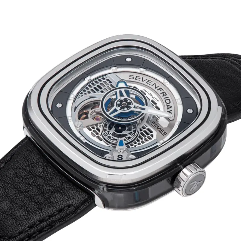 Sevenfriday Automatic Black Leather Men Watch Sf-Ps1/01 2