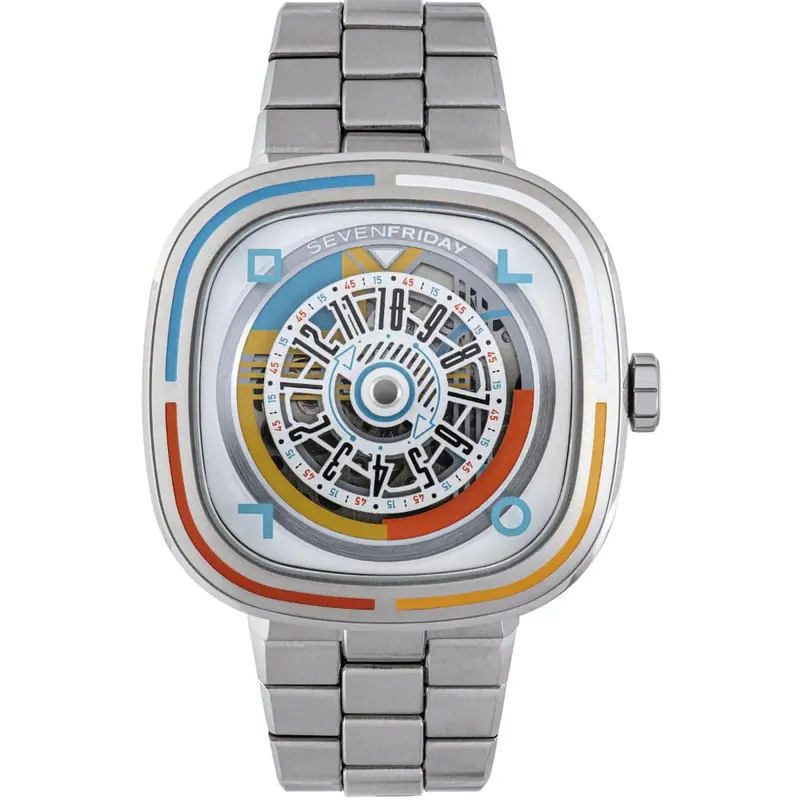 Sevenfriday Automatic Skeleton Dial Silver Stainless Steel Strap Men Watch Sf-T1/08 1