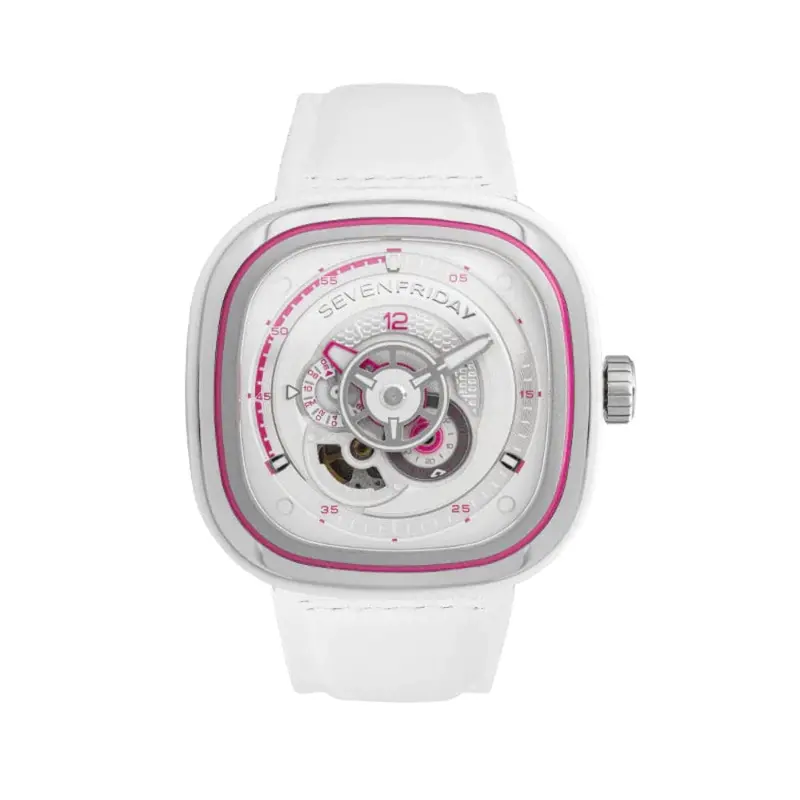 Sevenfriday Beach Club Sf-P3c/12 White Leather Strap Women Watch 1
