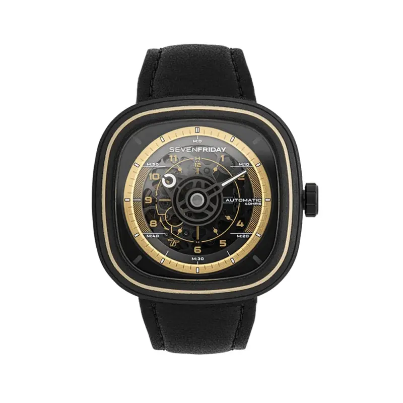 Sevenfriday Black Dial And Leather Strap Men Watch Sf-T2/06 1