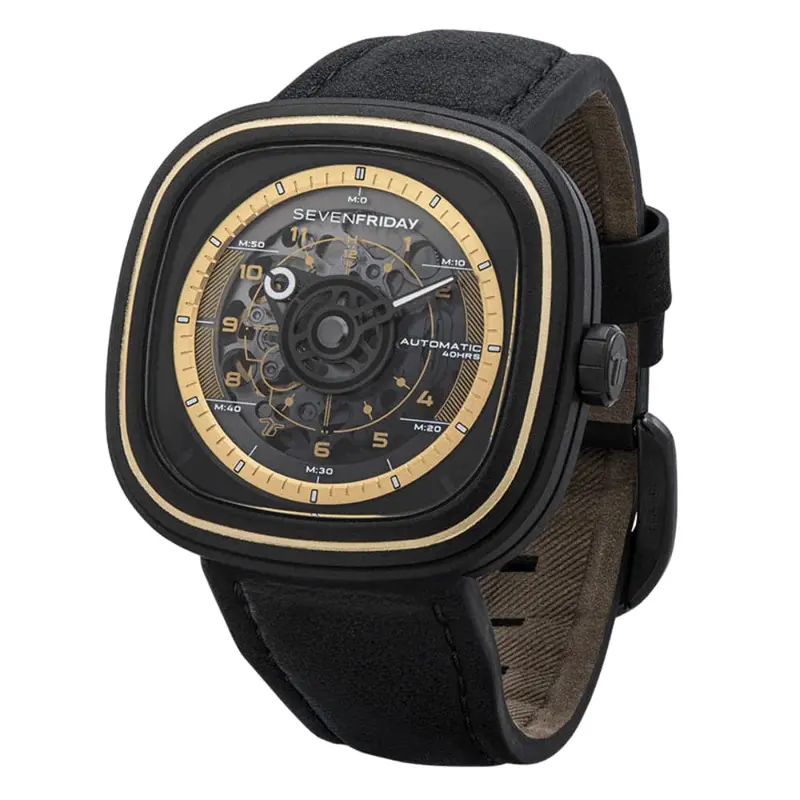 Sevenfriday Black Dial And Leather Strap Men Watch Sf-T2/06 2