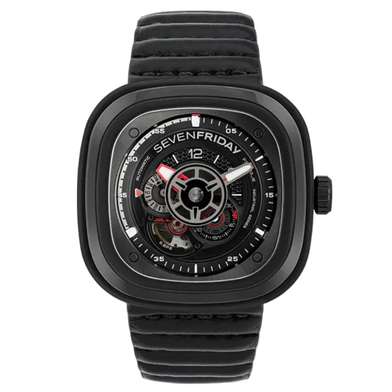 Sevenfriday Black Silicone Strap Men Watch Sf-P3c/06 1