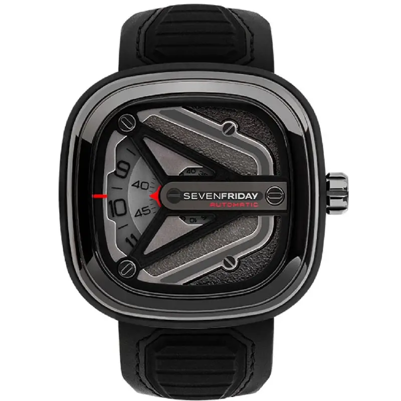 Sevenfriday M-Series Spaceship Automatic Sf-M3/01 Black Leather Men's Watch 1