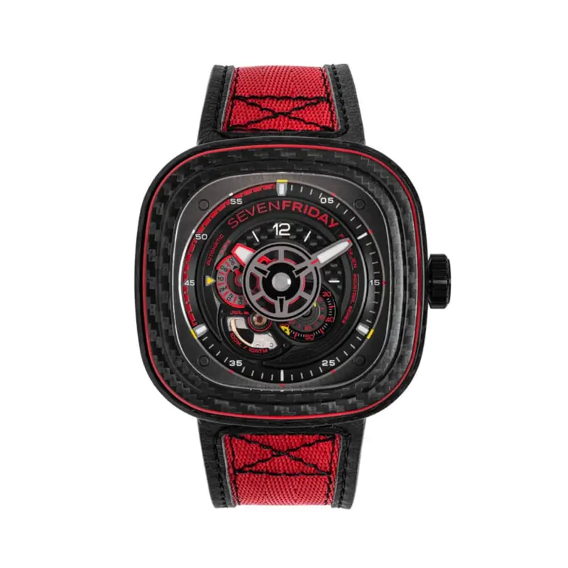 Sevenfriday P-Series Sf-P3c/04 Red Carbon Automatic Men's Watch 1